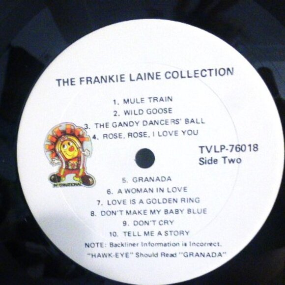 1976 FRANKIE LANE COLLECTION Record LP Vinyl TVLP-760018 Ahed Precision Records - Picture 3 of 4